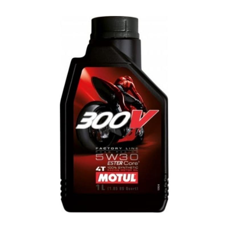 Aceite de moto 4 tiempos sintético 5W30 1L - Motul 300V Factory Line Road Racing