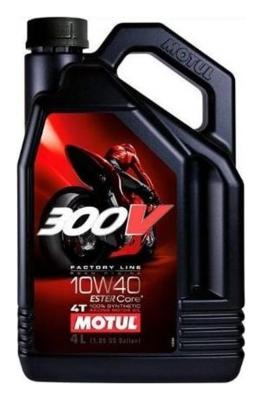 Aceite de moto 4 tiempos sintético 10W40 4L - Motul 300V Road Racing