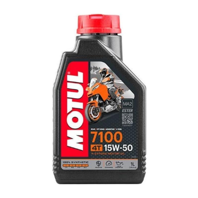 Aceite de moto 4 tiempos sintético 15W50 1L - Motul 7100