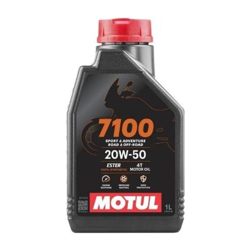 Aceite de moto 4 tiempos sintético 20W50 1L - Motul Moto 7100