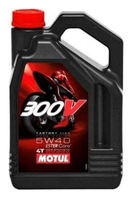 Aceite de moto 4 tiempos sintético 5W40 4L - Motul 300V Factory Line Road Racing