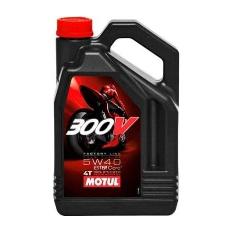 Aceite de moto 4 tiempos sintético 5W40 4L - Motul 300V Factory Line Road Racing