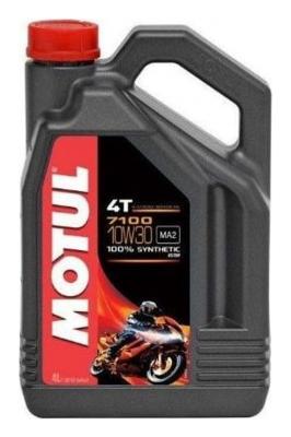 Aceite de moto 4 tiempos sintético 10W30 4L - Motul 7100
