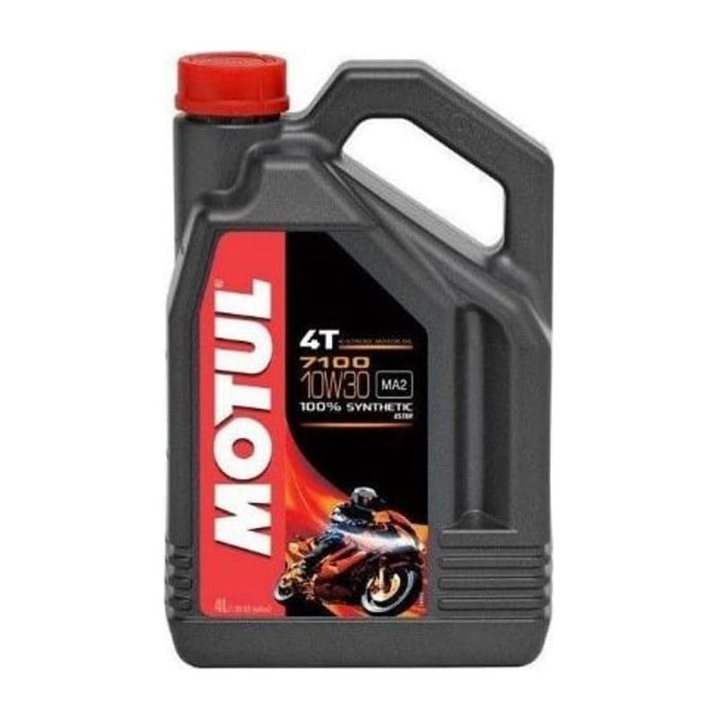Aceite de moto 4 tiempos sintético 10W30 4L - Motul 7100