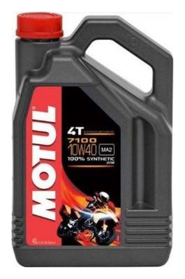 Aceite de moto 4 tiempos sintético 10W40 4L - Motul 7100