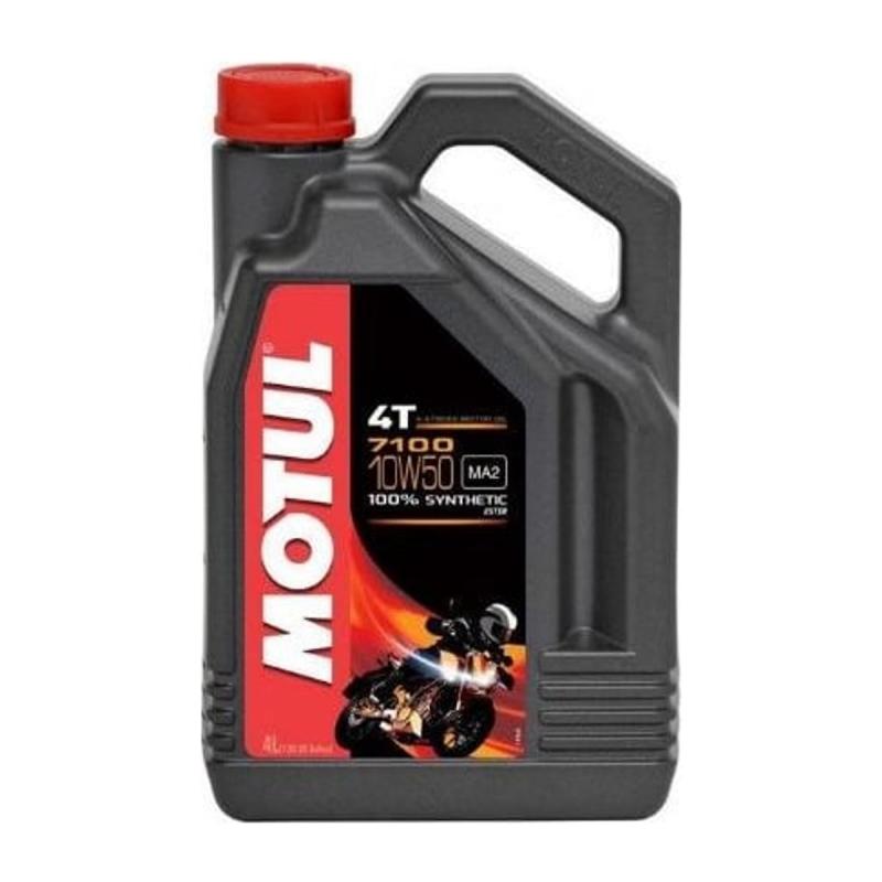 Aceite de moto 4 tiempos sintético 10W50 4L - Motul 7100