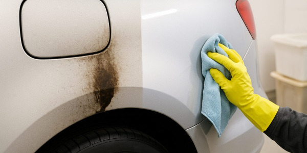 Manchas de combustible en pintura: actuación rápida y corrección posterior
